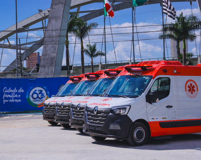 Osasco recebe do Ministério da Saúde quatro ambulâncias novas para o SAMU